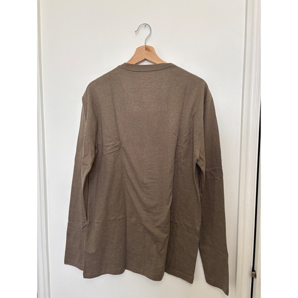 New True Classic Men's Long Sleeve Crewneck – Light Brown – Size Large - Picture 3 of 3